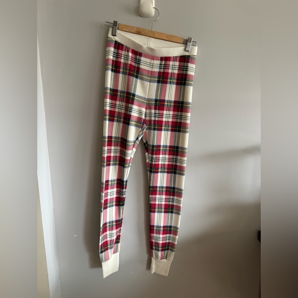 Old Navy Red Plaid Thermal Joggers – Size Small
